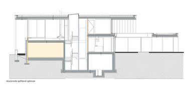 21077 MAKR Woonhuis Zeist splitlevel doorsnede 1