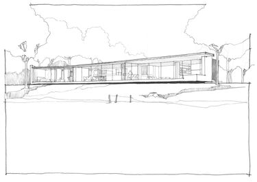 18080 Schetsen gorssel 9 modern huis, schets, ontwerpschets